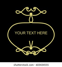Vector outline ornament template.