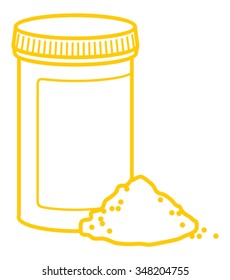 Vector outline packaging of medicines