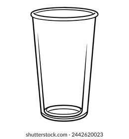 Contorno vectorial de un icono de cristal de medida precisa.
