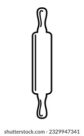 contorno vectorial del vástago rodante, aislado en blanco
