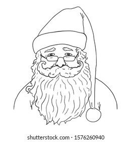 Vector Outline Santa Claus Character