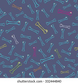 Vector outline seamless pattern for Halloween. Bright cartoon pattern for Halloween.