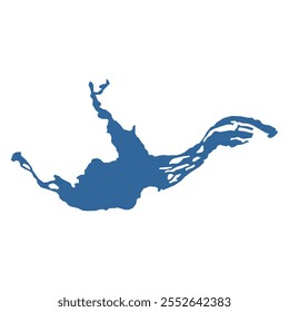 Vector outline shape of lake Great Slave