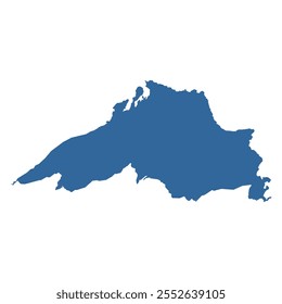 Vector outline shape of Lake Superior