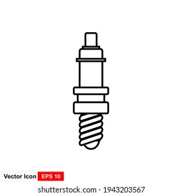 Funda de chispa de contorno del vector en fondo blanco