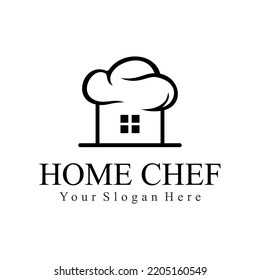 vector outline style home chef logo