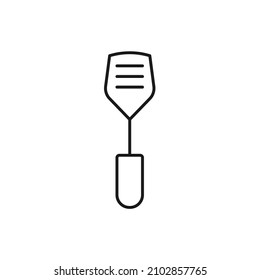 Vector outline symbol suitable for internet pages, sites, stores, shops, social networks. Editable stroke. Line icon of spatula 