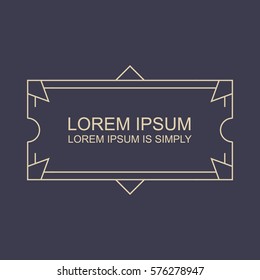 Vector outline text template.