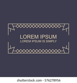 Vector outline text template.