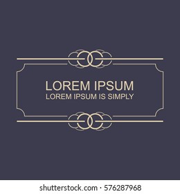 Vector outline text template.