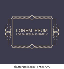 Vector outline text template.