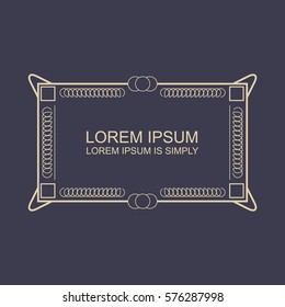 Vector outline text template.