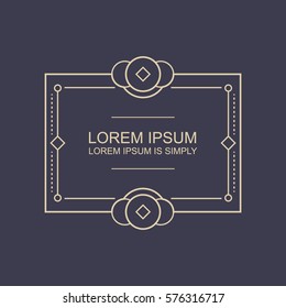 Vector outline text template.