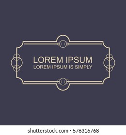 Vector outline text template.