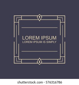 Vector outline text template.