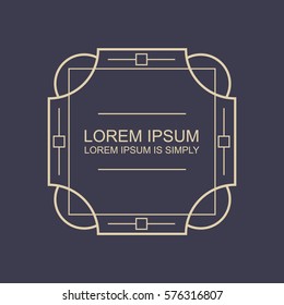 Vector outline text template.