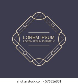 Vector outline text template.