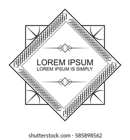Vector outline text template.