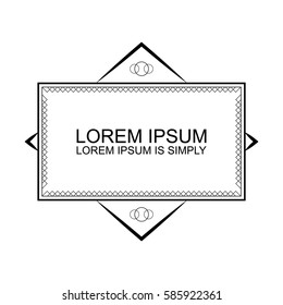 Vector outline text template.