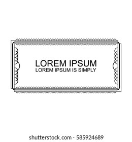 Vector outline text template.