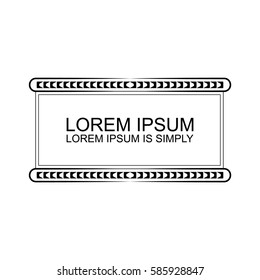 Vector outline text template.