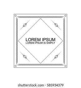 Vector outline text template.