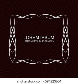 Vector outline text template.