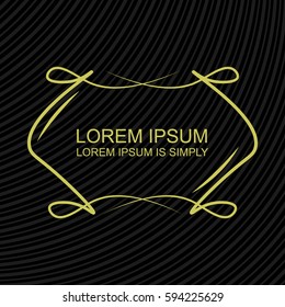 Vector outline text template.