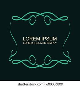 Vector outline text template.