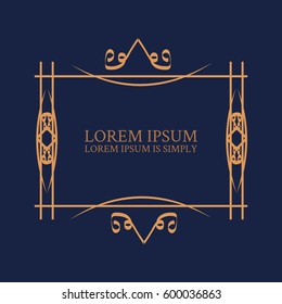 Vector outline text template.