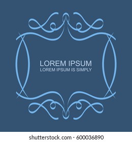 Vector outline text template.