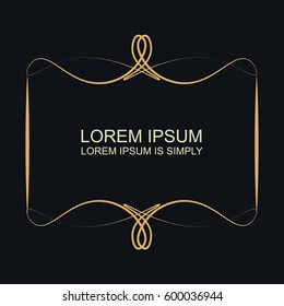 Vector outline text template.