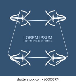 Vector outline text template.