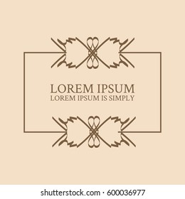 Vector outline text template.