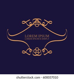 Vector outline text template.