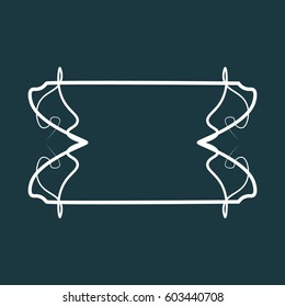 Vector outline text template.