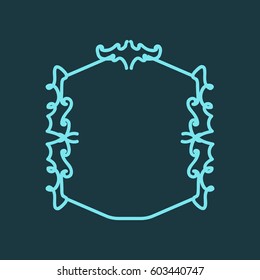 Vector outline text template.