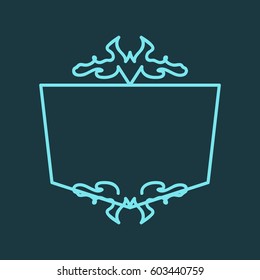 Vector outline text template.