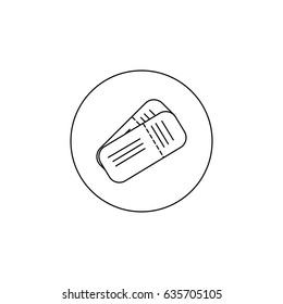 vector outline tickets icon 