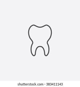 Vector outline tooth Icon
