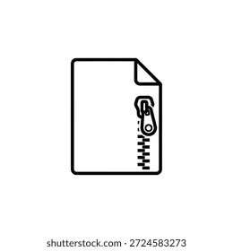 Esquema de Vector de la carpeta comprimida que indica la compresión de datos y la optimización del almacenamiento para las necesidades de administración de archivos de computadora