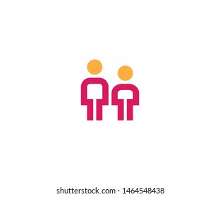vector outlined family isolated on white background icon