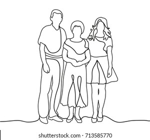 Vector Outlines People Sketch Stock Vector (Royalty Free) 713585770 ...