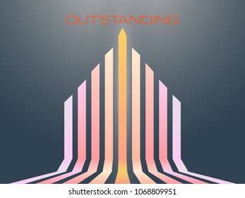 vector outstanding perspective bar with pastel color background design