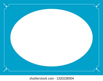 Vector oval blue border frame. May be used in advertising, packaging design, as a photo frame, a sticker label etc.
Laser cut ready