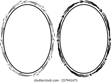 vector oval frame