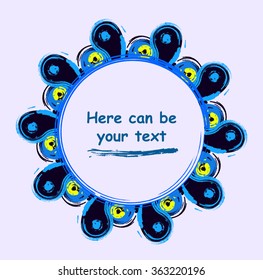 Vector oval frame for text