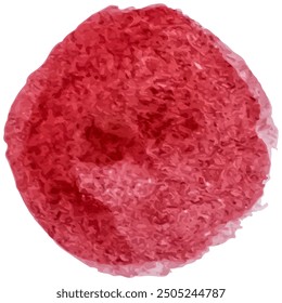 Marco ovalado de Vector con una mancha de color rojo acuarela, ideal para texto. Espacio de copia proporcionado