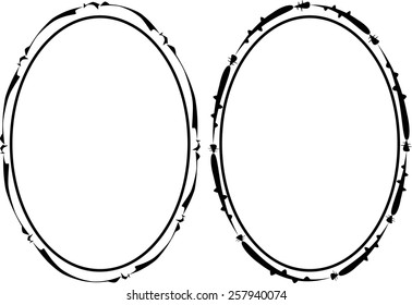 vector oval frames