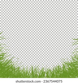 Vector oval grass concept hand free style illustration ideal for templates bordures invitation flyers farytales sales sticker and more